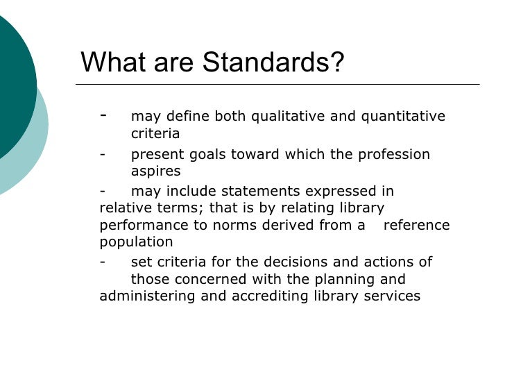 Review of Existing Standards