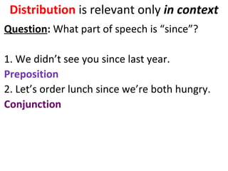 Conjunction Distribution Review parts of speech | PPT
