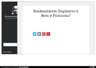 Rankeamento Explosivo
Você Lá No Topo Das Buscas Do Youtube
Go
Publicidade
Rankeamento Explosivo é
Bom e Funciona?
   
PDF created with the PDFmyURL web to PDF API!
 