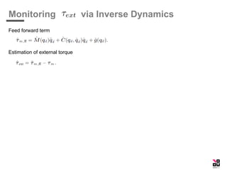Monitoring via Inverse Dynamics
Feed forward term
Estimation of external torque
 