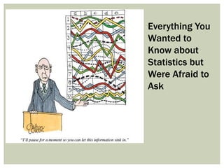 Everything You
Wanted to
Know about
Statistics but
Were Afraid to
Ask
 
