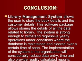 Abstract of Library Management System | PPT