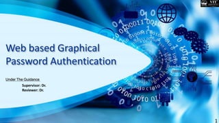 Web based Graphical
Password Authentication
Supervisor: Dr.
Reviewer: Dr.
Under The Guidance
1
 