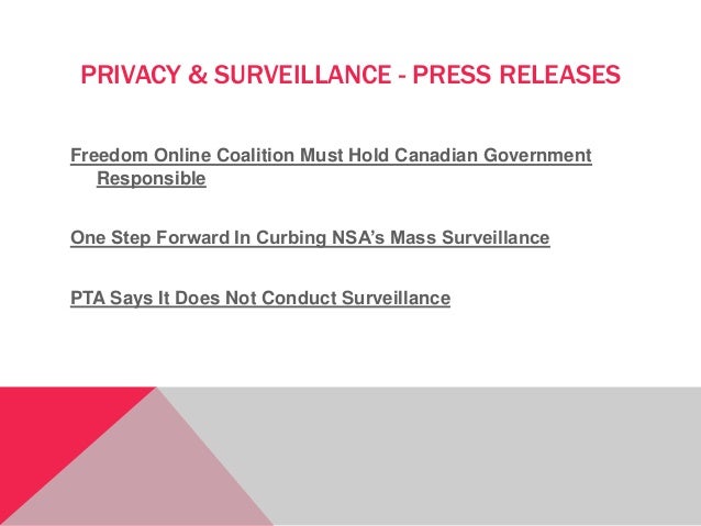 PRIVACY & SURVEILLANCE - PRESS RELEASES
Freedom Online Coalition Must Hold Canadian Government
Responsible
One Step Forwar...