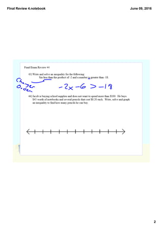 FInal Review 4.notebook
2
June 09, 2016
 