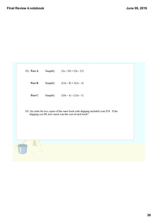 FInal Review 4.notebook
26
June 09, 2016
 