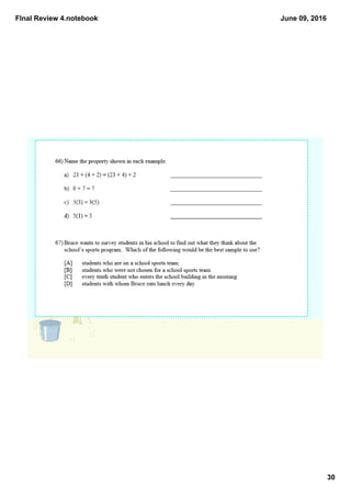 FInal Review 4.notebook
30
June 09, 2016
 
