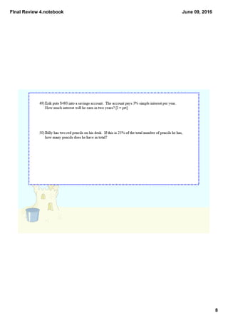 FInal Review 4.notebook
8
June 09, 2016
 