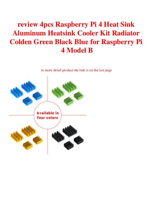 Review 4pcs Raspberry Pi 4 Heat Sink Aluminum Heatsink Cooler Kit Rad
