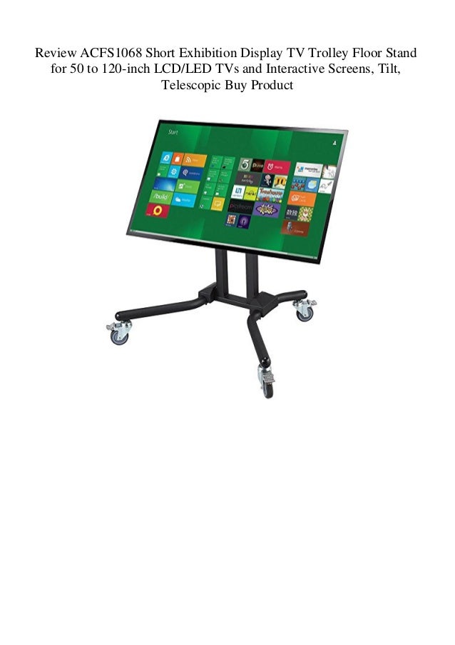 Review Acfs1068 Short Exhibition Display Tv Trolley Floor Stand For 5