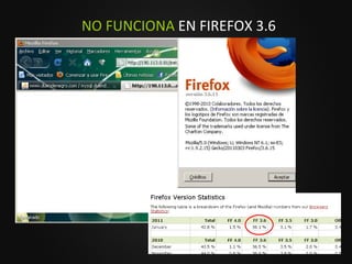 NO FUNCIONA  EN FIREFOX 3.6 