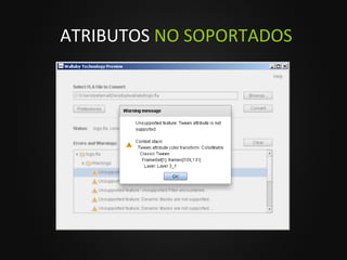 ATRIBUTOS  NO SOPORTADOS 