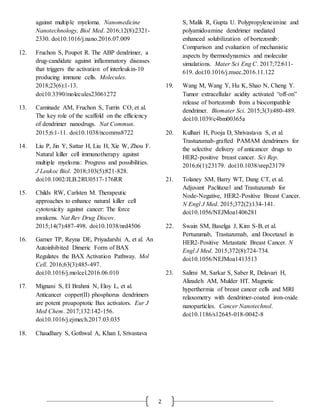 Dendrimers for Target Drug Delivery In Treatment of Cancer | DOCX