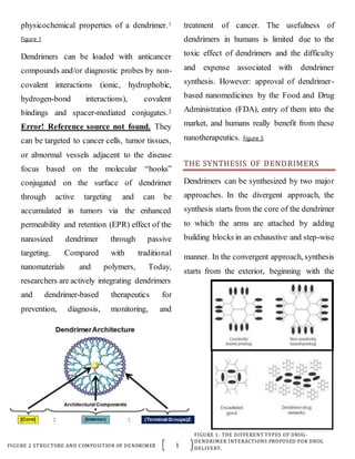 Dendrimers for Target Drug Delivery In Treatment of Cancer | DOCX