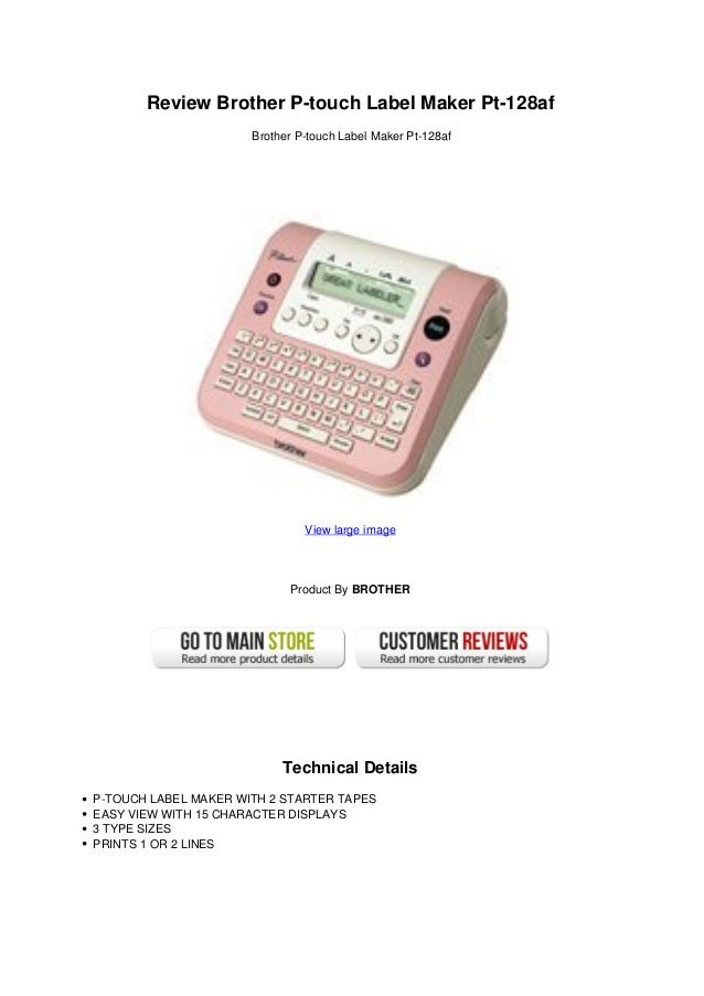 Review brother p touch label maker pt128af