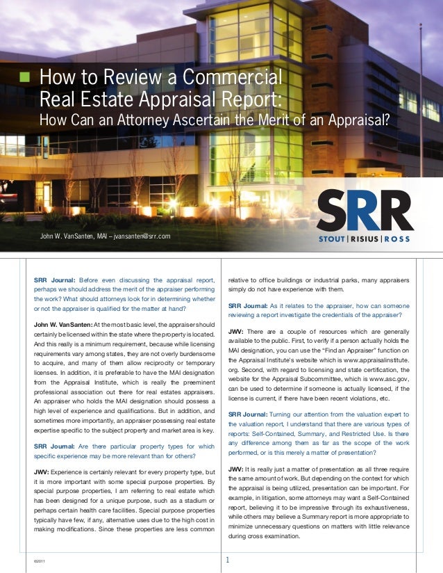 review commercial real estate appraisal commercial real estate valuation