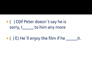 Review conditional sentences | PPTX