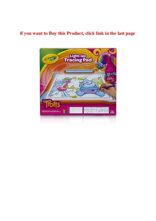 crayola light up tracing pad trolls