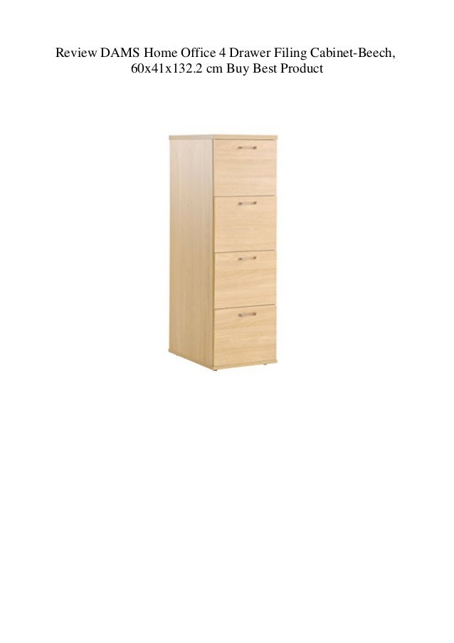 Review Dams Home Office 4 Drawer Filing Cabinet Beech 60x41x132 2 Cm