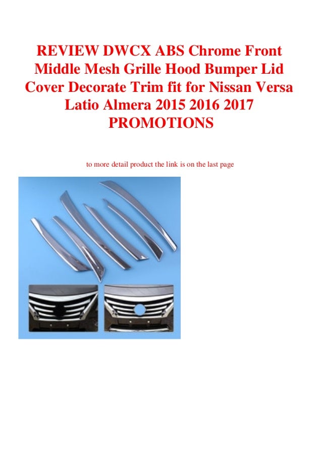 Review Dwcx Abs Chrome Front Middle Mesh Grille Hood Bumper Lid Cover