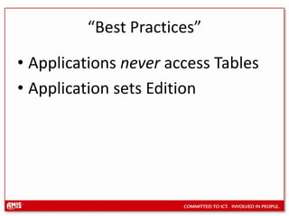 Oracle guarantees:The Execution Plan for a SQL query that uses an Editioning View is identical to that for the same query based directly on the table