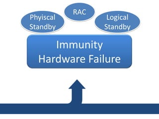 RACPhyiscal StandbyLogical StandbyImmunityHardware Failure