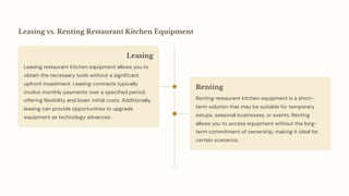 2024 Checklist: Upgrading Your Restaurant Kitchen Equipment | PDF