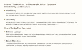 2024 Checklist: Upgrading Your Restaurant Kitchen Equipment | PDF