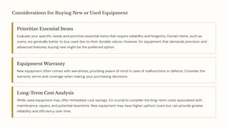 2024 Checklist: Upgrading Your Restaurant Kitchen Equipment | PDF