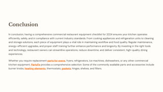 2024 Checklist: Upgrading Your Restaurant Kitchen Equipment | PDF