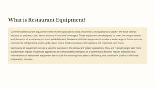2024 Checklist: Upgrading Your Restaurant Kitchen Equipment | PDF