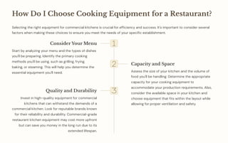 2024 Checklist: Upgrading Your Restaurant Kitchen Equipment | PDF