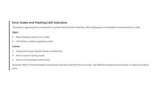 How to Quickly Diagnose Common Honeywell Control Board Issues | PDF