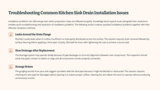 How to Replace Faulty Kitchen Sink Drain Parts: A Complete Guide | PDF