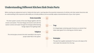 How to Replace Faulty Kitchen Sink Drain Parts: A Complete Guide | PDF