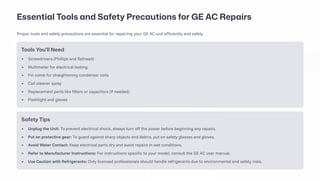 How to Use Your GE AC Window Air Conditioner to Find and Resolve Common ...
