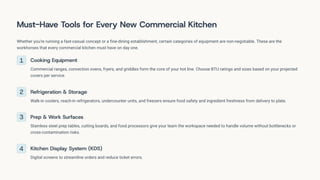The Ultimate Restaurant Kitchen Setup: Essential Equipment Checklist | PDF