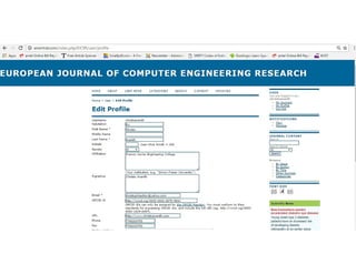 Christo Ananth, Reviewer, European Journal of Computer Engineering Research, Turkey. 