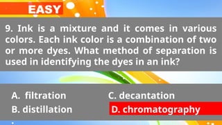 Separation Science Ink REVIEWER IN SCIENCE FOR GRADE 6 LEARNERS | PPTX