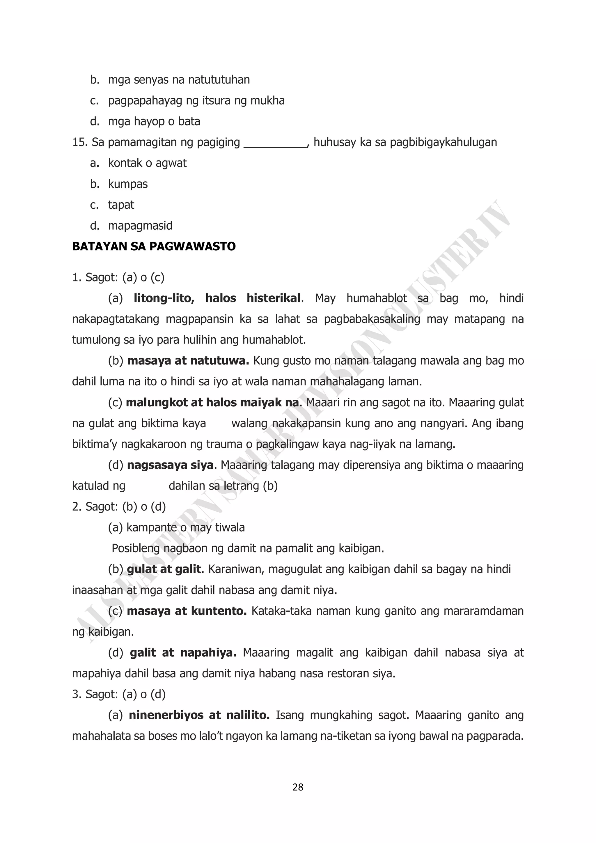 Reviewer in Filipino for ALS | PDF
