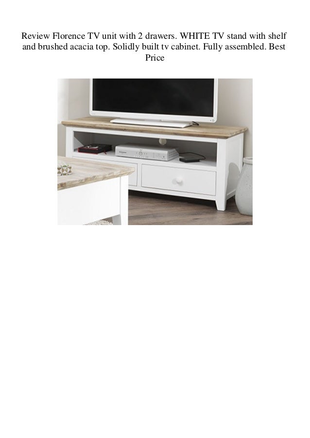 Review Florence Tv Unit With 2 Drawers White Tv Stand With Shelf And