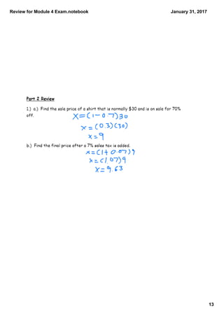 Review for Module 4 Exam.notebook
13
January 31, 2017
 