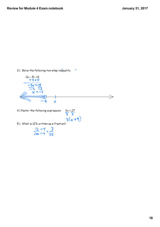 Review for Module 4 Exam.notebook
18
January 31, 2017
 