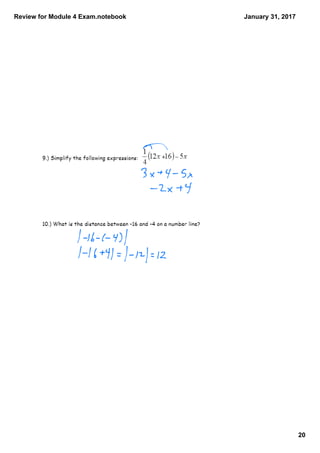 Review for Module 4 Exam.notebook
20
January 31, 2017
 