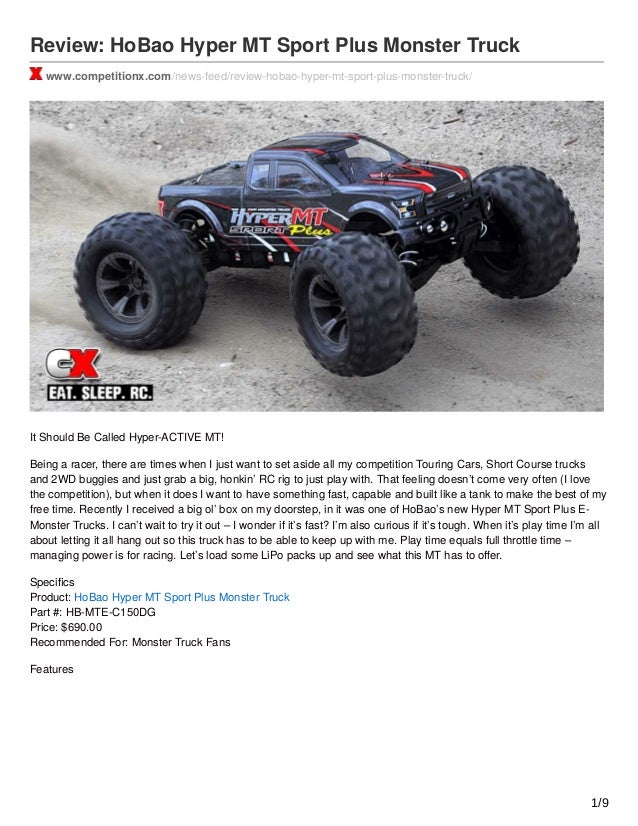 hobao rc monster truck