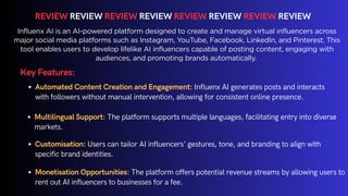 REVIEW+ Influenx AI + Offers World’s First 247 AI Influencer | PDF
