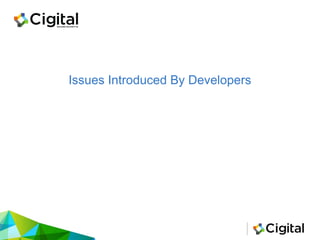 Issues Introduced By Developers
 