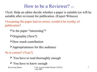 Reviewing Papers.pptjdjdjdbdbdjdjdjjdjdbd | PPT