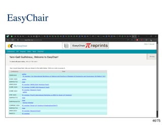 46/75
EasyChair
 