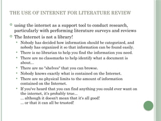 Comprehensive Guide to Conducting a Literature Review in Research | PPTX